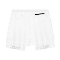 Dual-Layer Performance Shorts White